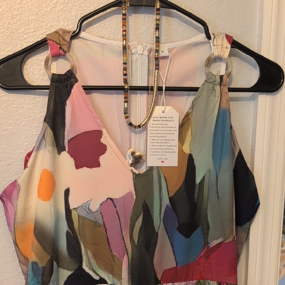 Colorful Abstract Jumpsuit - Picture 2 of 4